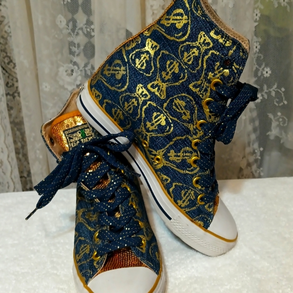 " Daddy's Money" high top sneakers SZ 7.5m slightly used.